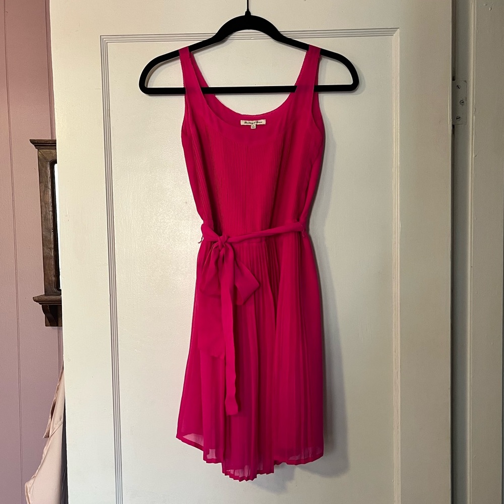 Broadway & Broome pink chiffon dress